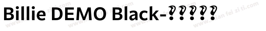 Billie DEMO Black字体转换